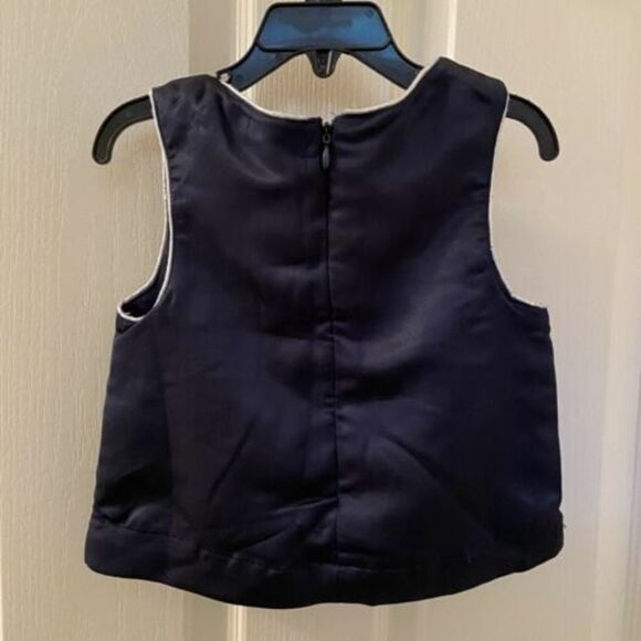 Imoga Bella Tank Top Navy Blue Silver Trim Girls Size 4 NWT - Picture 7 of 7